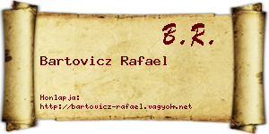 Bartovicz Rafael névjegykártya